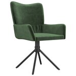 vidaXL Chaises pivotantes à manger lot de 2 Vert foncé Velours