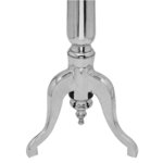 vidaXL Table auxiliaire ronde Aluminium Argenté