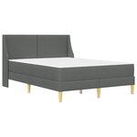vidaXL Cadre de lit avec matelas avec tête de lit Polyester