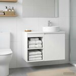 vidaXL Meuble de Salle de Bain In-between Blanc 30 x 44 5 x 50 cm