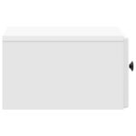 vidaXL Cabinet de chevet mural 2 Pièces Blanc brillant 34 5 x 33 x 20 cm