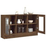 vidaXL Armoire à vitrine Chêne marron 120x30 5x70 cm Bois d'ingénierie
