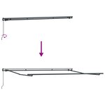 Store manuel rétractable vidaXL Vert et Jaune 400x350 cm