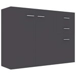 vidaXL Buffet Gris 105x30x75 cm Bois d’ingénierie