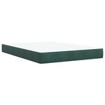 vidaXL Sommier à lattes de lit et matelas Vert foncé 140x190cm Velours
