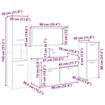 vidaXL Ensemble de meubles salle de bain 5 Pièces bois d'ingénierie