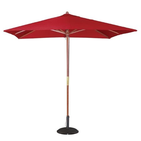 Parasol de terrasse professionnel carré à poulie rouge - bolero -  - polyester2500 2500x2700mm