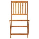 vidaXL Mobilier à dîner de jardin pliable 5 Pièces Bois d'acacia solide