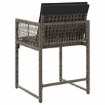 vidaXL Chaises de jardin avec coussins lot de 4 gris résine tressée