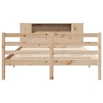 vidaXL Lit bibliothèque sans matelas 160x200 cm bois massif de pin