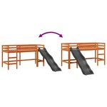 vidaXL Lit mezzanine d'enfants sans matelas 80x200 cm bois pin massif