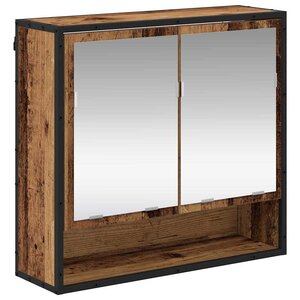 vidaXL Étagère Murale avec étagère Bois ancien 65 x 20 x 60 cm