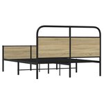 vidaXL Cadre de lit sans matelas 140x200 cm chêne sonoma