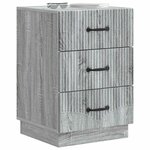 vidaXL Cabinet de chevet avec tiroir Sonoma gris 43 x 41 x 63 5 cm