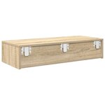 vidaXL Étagère murale avec tiroirs chêne sonoma bois d'ingénierie