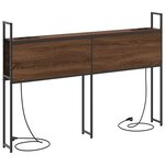 vidaXL Tête de lit de rangement Chêne marron 120 cm Bois d'ingénierie