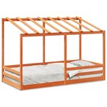 vidaXL Lit pour enfants sans matelas cire marron 90x200 cm pin massif