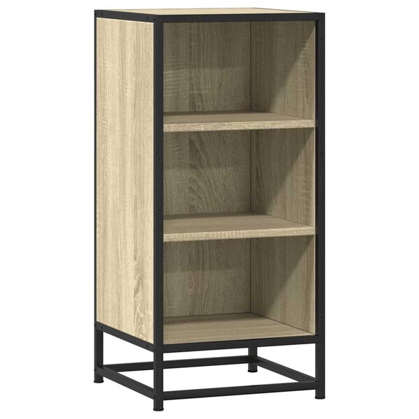 vidaXL Buffet chêne sonoma 35 5x35x76 cm bois d'ingénierie et métal