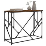 vidaXL Table console chêne fumé 100x40x80 cm bois d'ingénierie