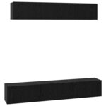 vidaXL Ensemble meuble TV 5 Pièces Chêne noir Bois d'ingénierie