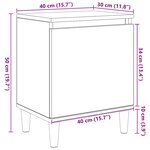 vidaXL Cabinet de chevet chêne artisanal 40 x 30 x 50 cm