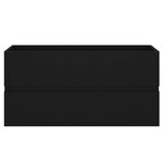 vidaXL Armoire d'évier avec lavabo intégré Noir Bois d'ingénierie