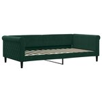vidaXL Lit de jour avec matelas vert foncé 100x200 cm velours