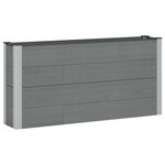 vidaXL Jardinière surélevée Gris 150 x 30 x 72 cm