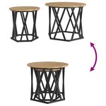 Tables d'appoint empilables vidaXL 2 Pièces en bois d'ingénierie chêne artisanal