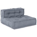 Pouf Modulable vidaXL Gris 70x70x54 en Tissu