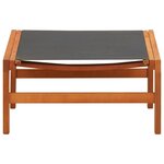 vidaXL Chaise de jardin et repose-pied Eucalyptus solide et textilène