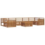 vidaXL Ensemble de canapés d'extérieur 8 Pièces Naturel