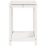 vidaXL Table de rempotage avec étagère blanc 82 5x50x75 cm massif pin