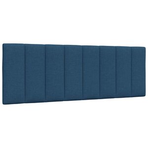 vidaXL Coussin de tête de lit Hanko bleu 120 cm tissu