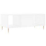 vidaXL Table basse blanc 102x50x40 cm bois d'ingénierie