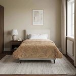 vidaXL Duvet d'hiver Taupe 135 x 220 cm Microfibre et polaire Teddy