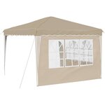 vidaXL Tente de fête pop-up 288 x 288 x 245 cm Crème Tissu Oxford