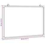 vidaXL Tableau blanc magnétique 40x30x1 7 cm aluminium