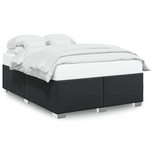 vidaXL Cadre de lit sans matelas noir similicuir