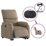 vidaXL Fauteuil inclinable électrique cappuccino similicuir