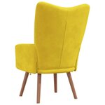 vidaXL Chaise de relaxation Jaune moutarde Velours