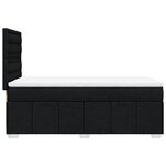 vidaXL Sommier à lattes de lit avec matelas Noir 90x190 cm Tissu