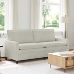 vidaXL Canapé Crème 196 x 81 x 87 5 cm Velours