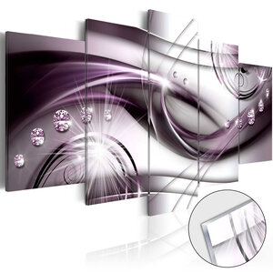 Tableau sur verre acrylique - violet glow [glass] l x h en cm 100x50