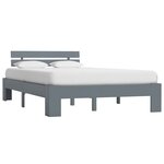 vidaXL Cadre de lit Gris Bois de pin massif 120 x 200 cm