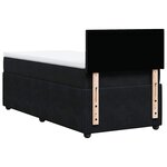 vidaXL Sommier à lattes de lit avec matelas Noir 90x200 cm Velours