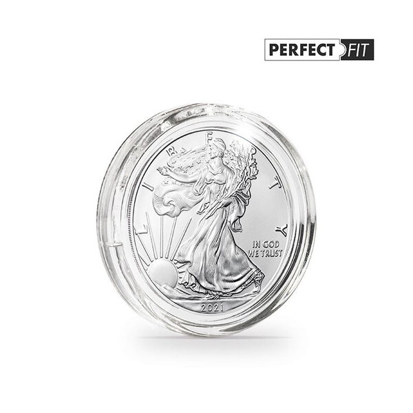 Capsules rondes ULTRA PERFECT FIT pour pièces de 1 oz argent 40 6mm. Paquet - 100 capsules