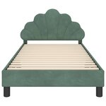 vidaXL Cadre de lit pour enfants avec tête de lit Vert Mer 80 x 200 cm