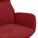 vidaXL Chaise de relaxation Rouge bordeaux Velours