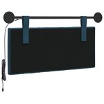 vidaXL Tête de lit suspendue Avec lumière LED Bleu Velours